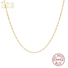 BOAKO 925 стерлингового серебра, колье для женщин, хорошее ювелирное изделие, настоящее Роскошный кулон цепочка колье-чокер золотое ожерелье в стиле Collares Bijoux (украшения своими руками) ошейники для собак