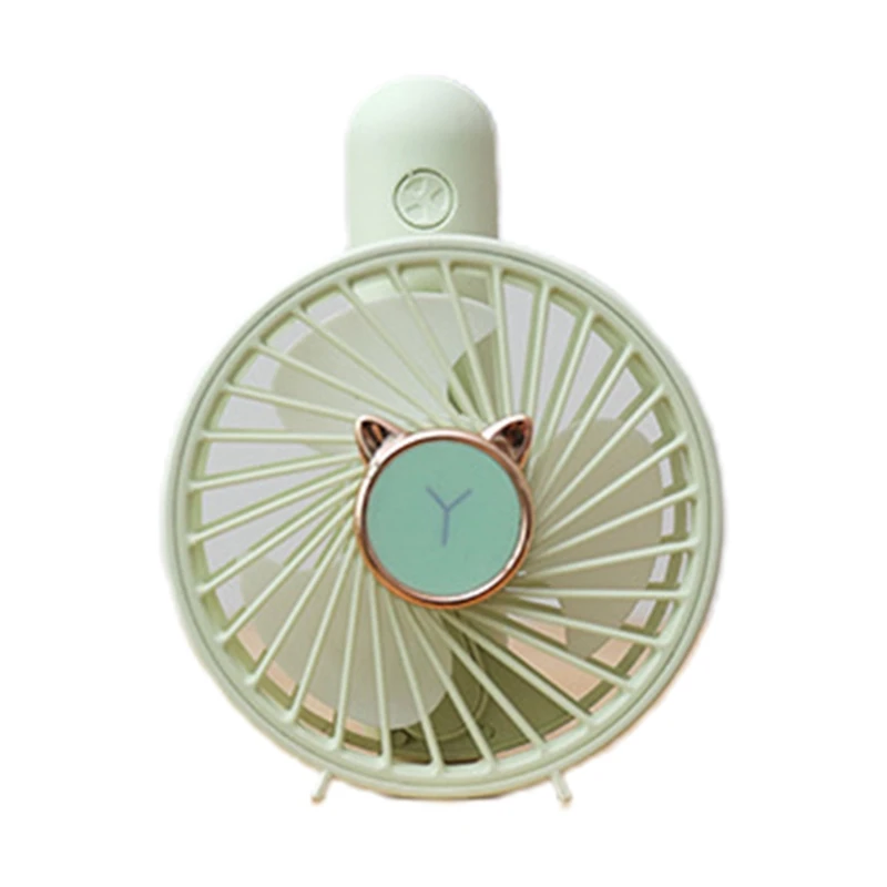 

Portable Round Shape Handheld Mini Air Cooler Fan USB Rechargeable Cooling Tools