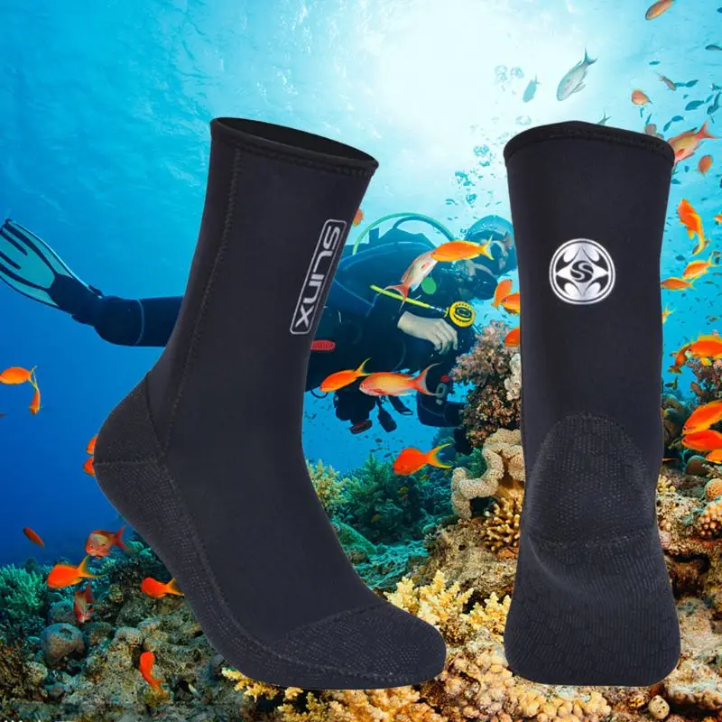 

1pair Swimming Boot Scuba Swimwear Wetsuit 3mm Neoprene Diving Socks Anti-slip Warm Snorkeling Socks
