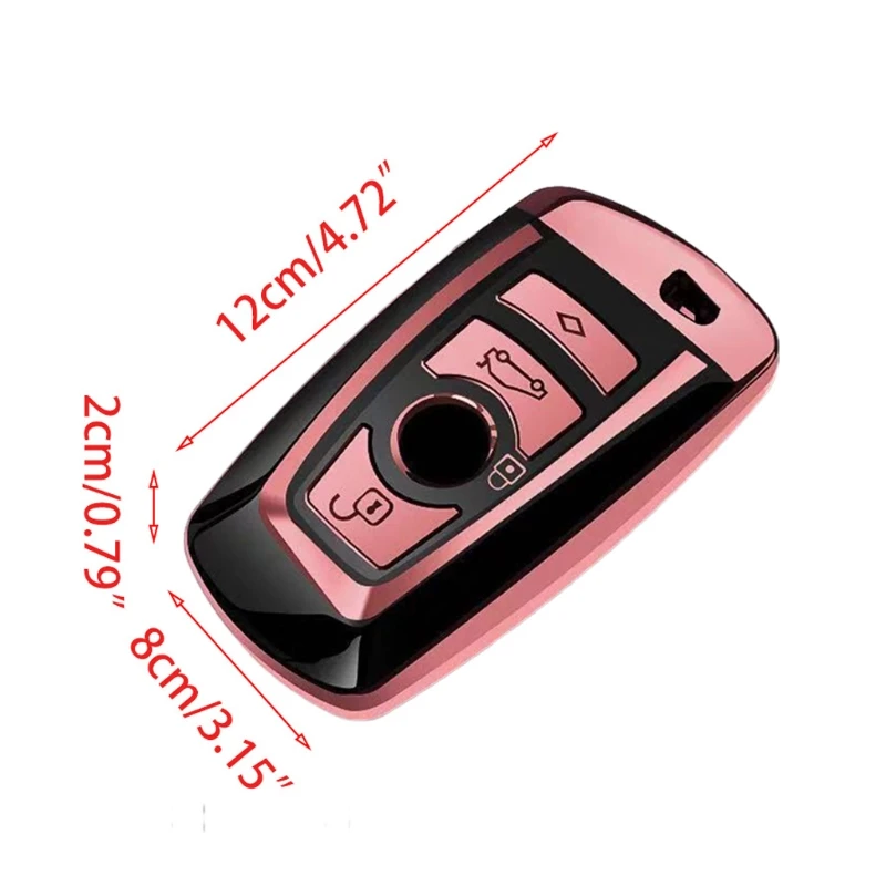 

Car Key Case Cover TPU Silicone Key Fob Holder Protector Keychain Bag for 320li