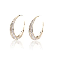 beauty cubic zircon earrings for wedding bride cz hoop earring for womenjewelry accessories ce11657