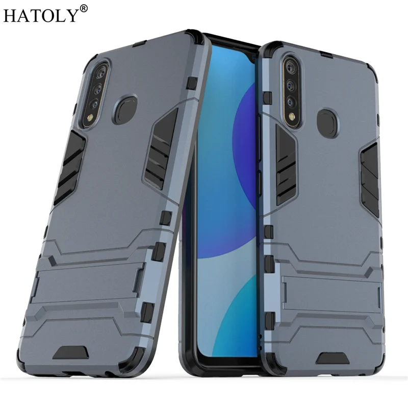 For Vivo Y19 Case Silicone Robot Armor Shell Coque Funda Hard PC TPU Back Phone Cover for Vivo Y19 Protective Case for Vivo Y19