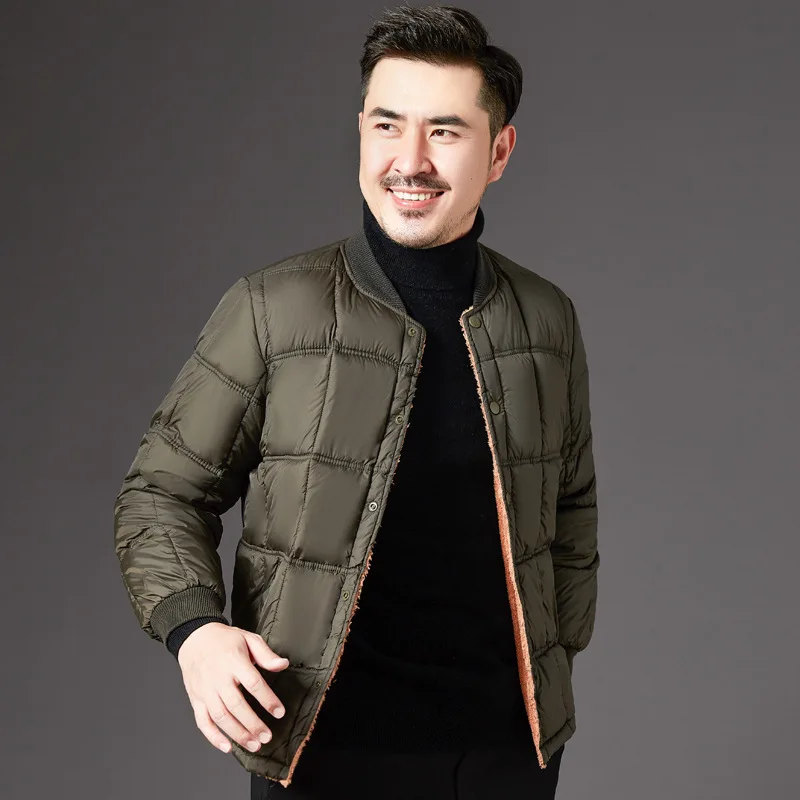 ZOGAA Down Cotton Vest Men's Autumn And Winter New Style Men's Plus Velvet Thick Cotton Vest Waistcoat Large Size Warm Liner