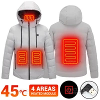 4 area men winter heated jackets usb electric heated vest motorcycle jacket motorbike ski down jacket moto hunting clothing