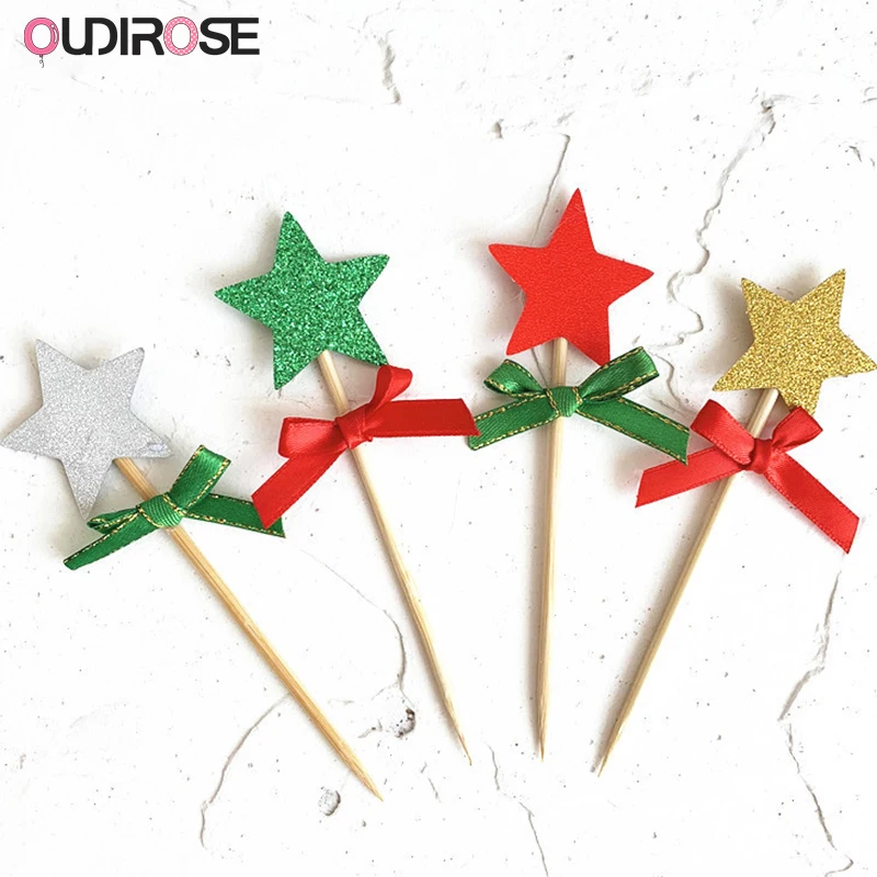 5 шт. с изображениями мультипликационных персонажей мини Рождественский капкейк