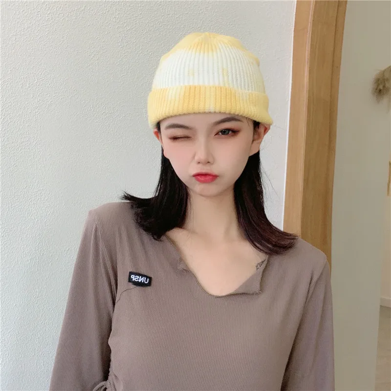 Крутая шерстяная вязаная женская Ретро шапка в Корейском стиле универсальная