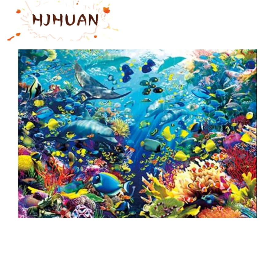 

Full circle diamond painting Marine fauna Diamond embroidery handmade diamond embroidery mosaic art kits home decoration picture