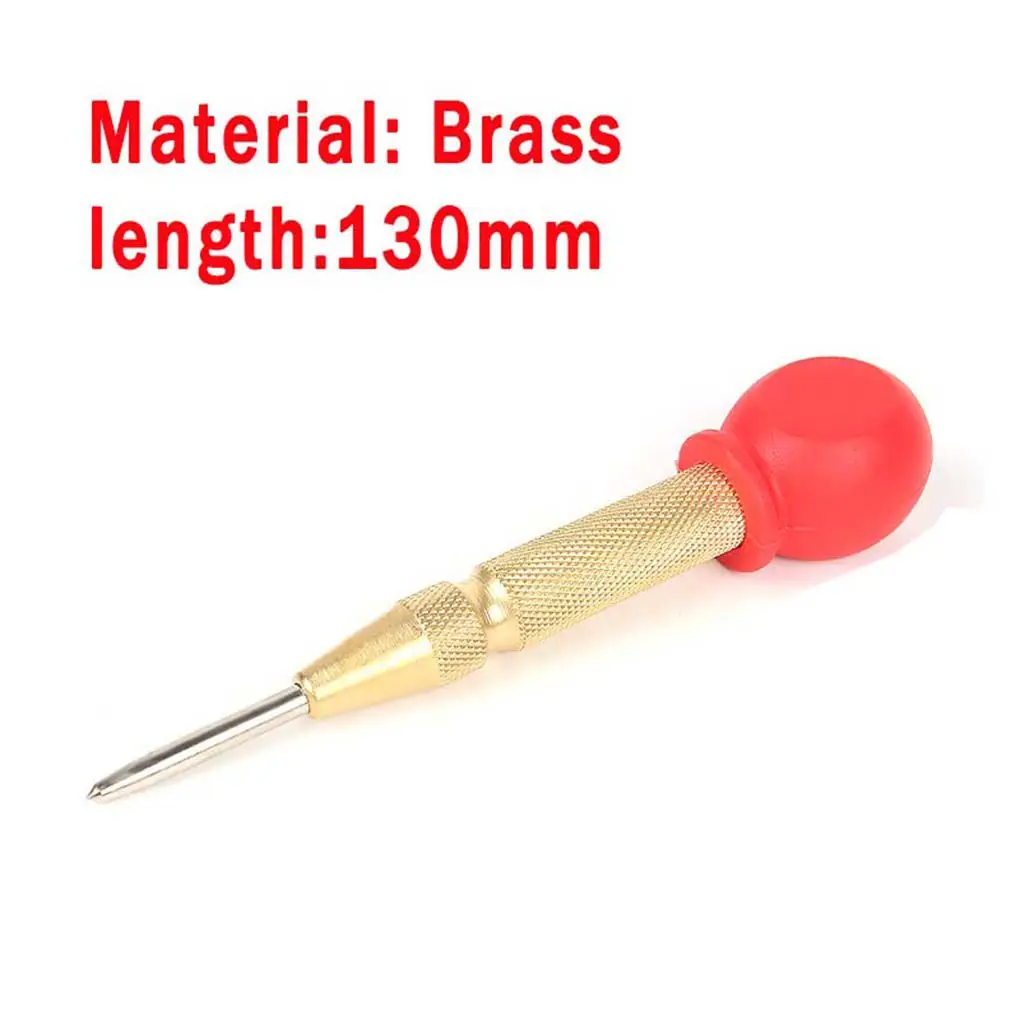 

3 Pieces Center Pin Punch Automatic Center Strike Spring Loaded Window Breaker Drilling Marking Tool, Yellow, with Cap