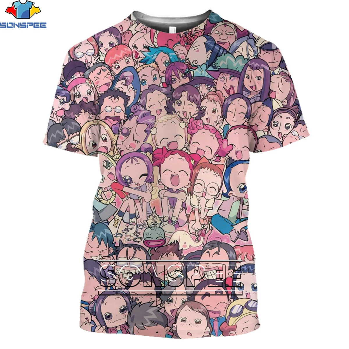 

SONSPEE Ojamajo Doremi Anime Girls Harajuku Hot Sale Men Women Unisex 3D Clothes Hip Hop T-Shirt Streetwear Ins Tshirt Tee Tops