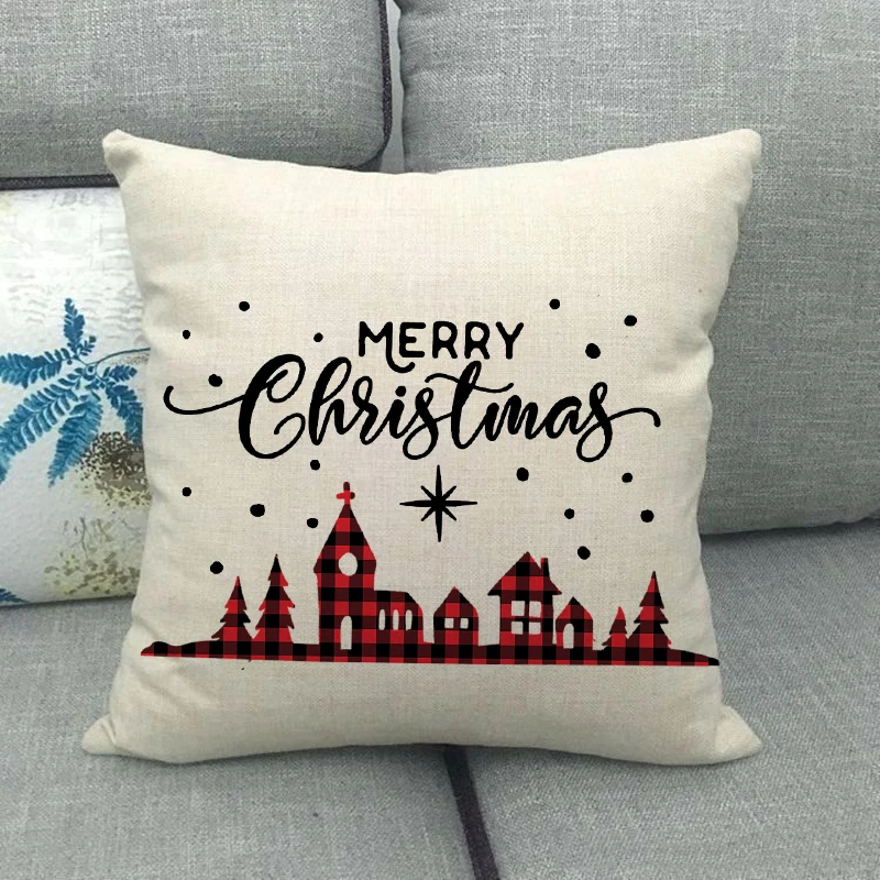 45 см * красная клетчатая подушка в британском стиле Рождественский дизайн