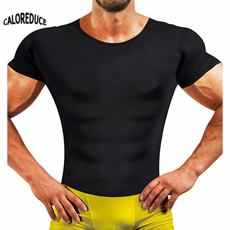 Мужской формирователь тела Горячий Пот тренировки рубашка животик сжигатель