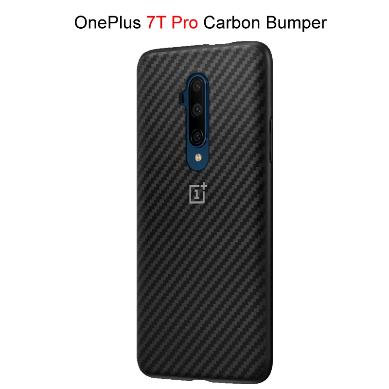 7Tpro Carbon Bumper Официальный OnePlus 7 Oneplus 7 Pro 7T 7T Pro защитный чехол Karbon из углеродного песчаника нейлоновый бампер чехол задняя крышка оболочка - Цвет: 7Tpro Carbon Bumper