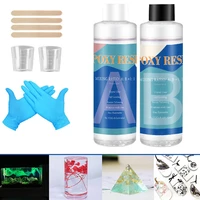 epoxy resin kit crystal clear hardener kit easy mix diy supplies for art casting resin jewelry projects mjj88