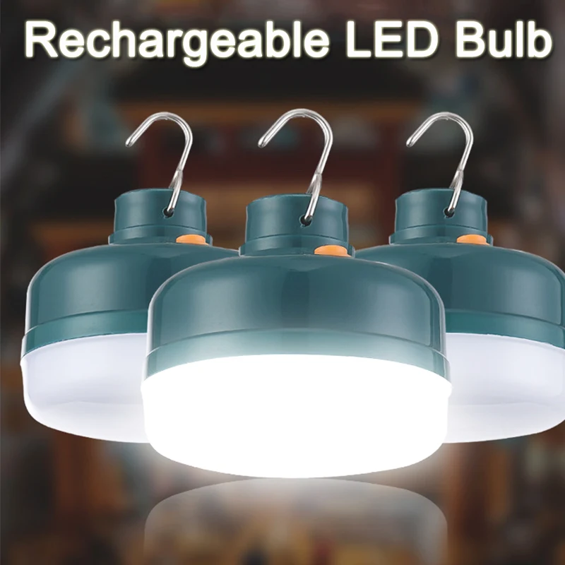 

Outdoor USB Rechargeable Mobile LED Lamp Bulb Emergency Light Portable Hook Up Camping Lanterna Home Decor Night Market Lighting