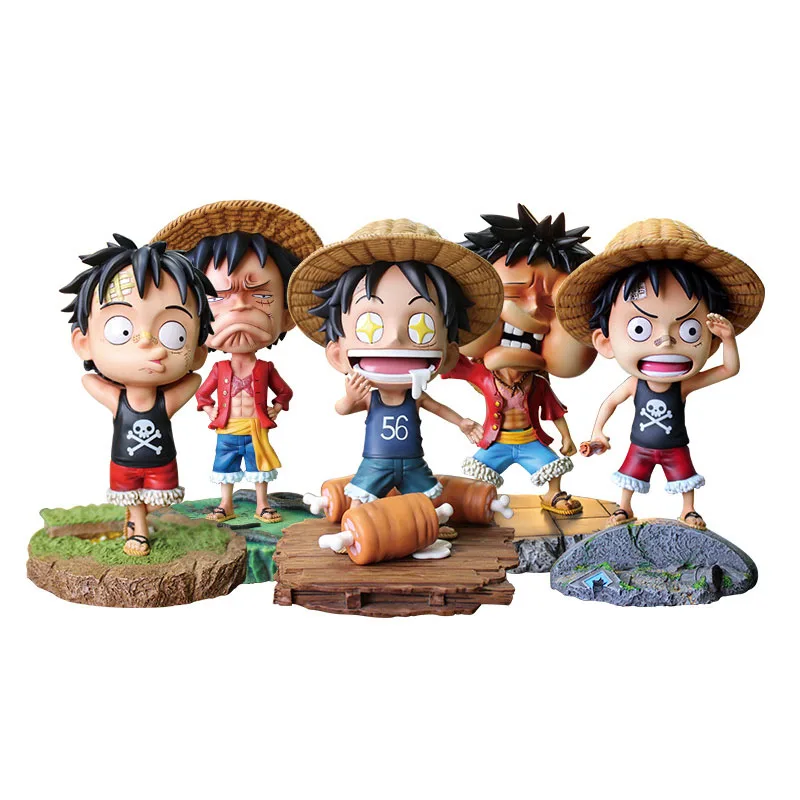 Monkey D. Luffy 15CM PVC Figure Collectible Model Statue Decorations Doll Young Age Little Cute Luff