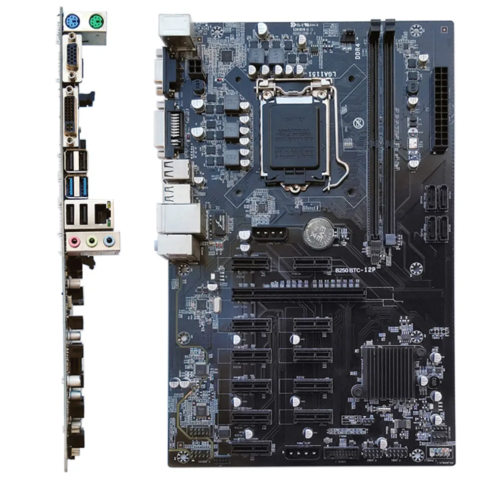 

Оригинальная материнская плата для майнера BTC, графическая карта 12 Rgeek-b250, sodimm LGA 1151 DDR4 sata3.0, VGA, DVI и дропшиппинг