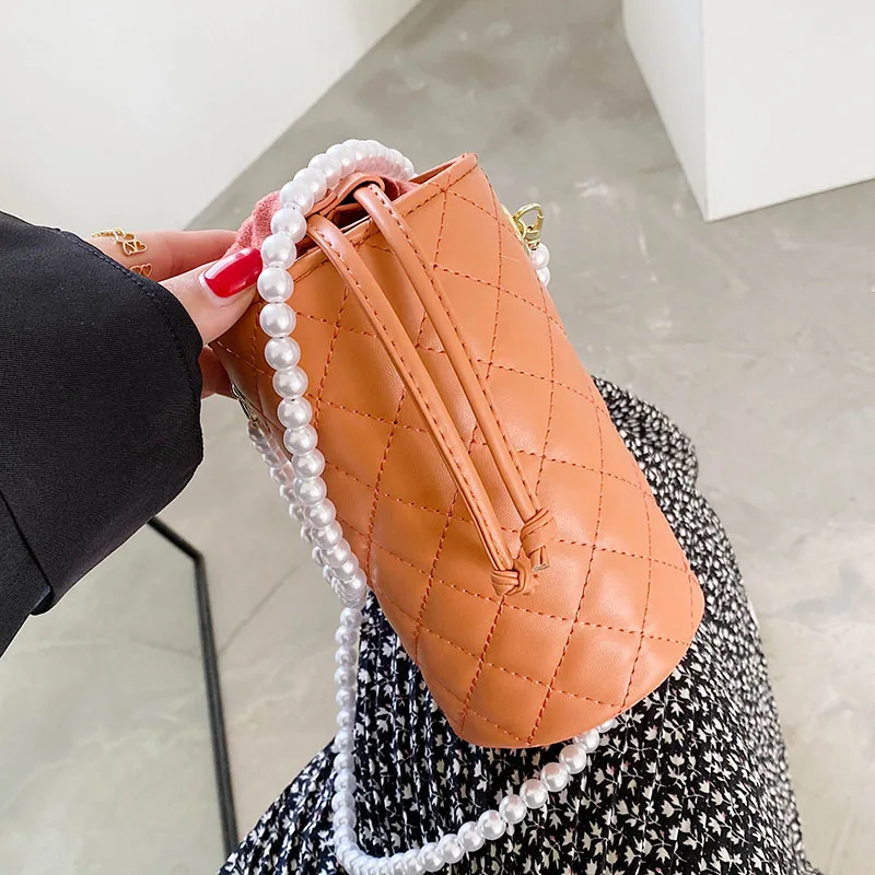 

Simple Mini Pu Leather Crossbody Bags for Women Barrel-shaped 2021 Summer Trend Branded Ladies Fashion Travel Shoulder Handbags