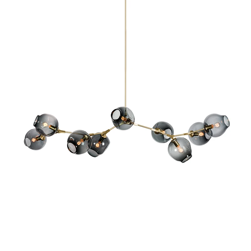 

Postmodern living room lamp bedroom creative magic bean molecular lamp designer dining room chandelier