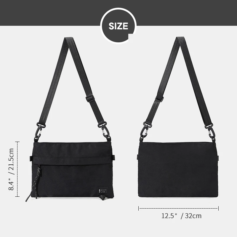 

inrnn Fashion Men Shoulder Bag Casual Crossbody Bags for 9.7 inch iPad Male Waterproof Black Messenger Bag Teenager Canvas Bag