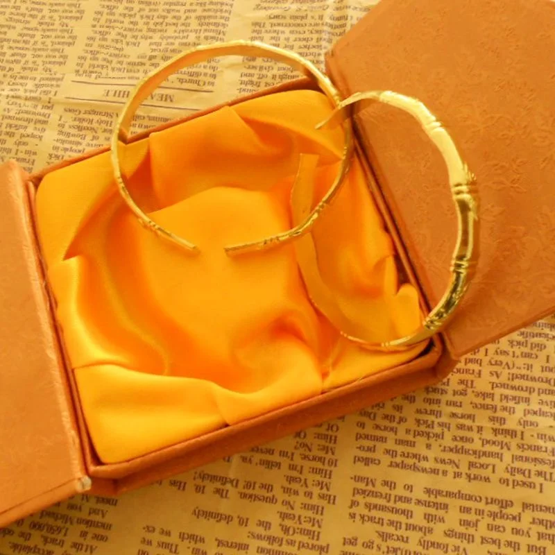 1 пара чистый Медь браслет из бамбука в форме Аутентичное Качество Натуральная