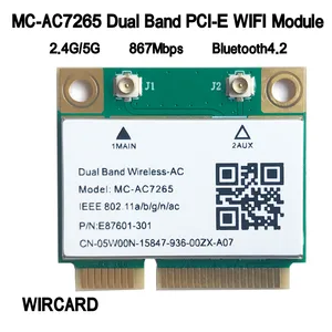 WIRCARD MC-AC7265 Двухдиапазонная мини-карта PC-E Wi-Fi для intel 7265AC 802.11ac 2x2 Wi-Fi + BT4.2