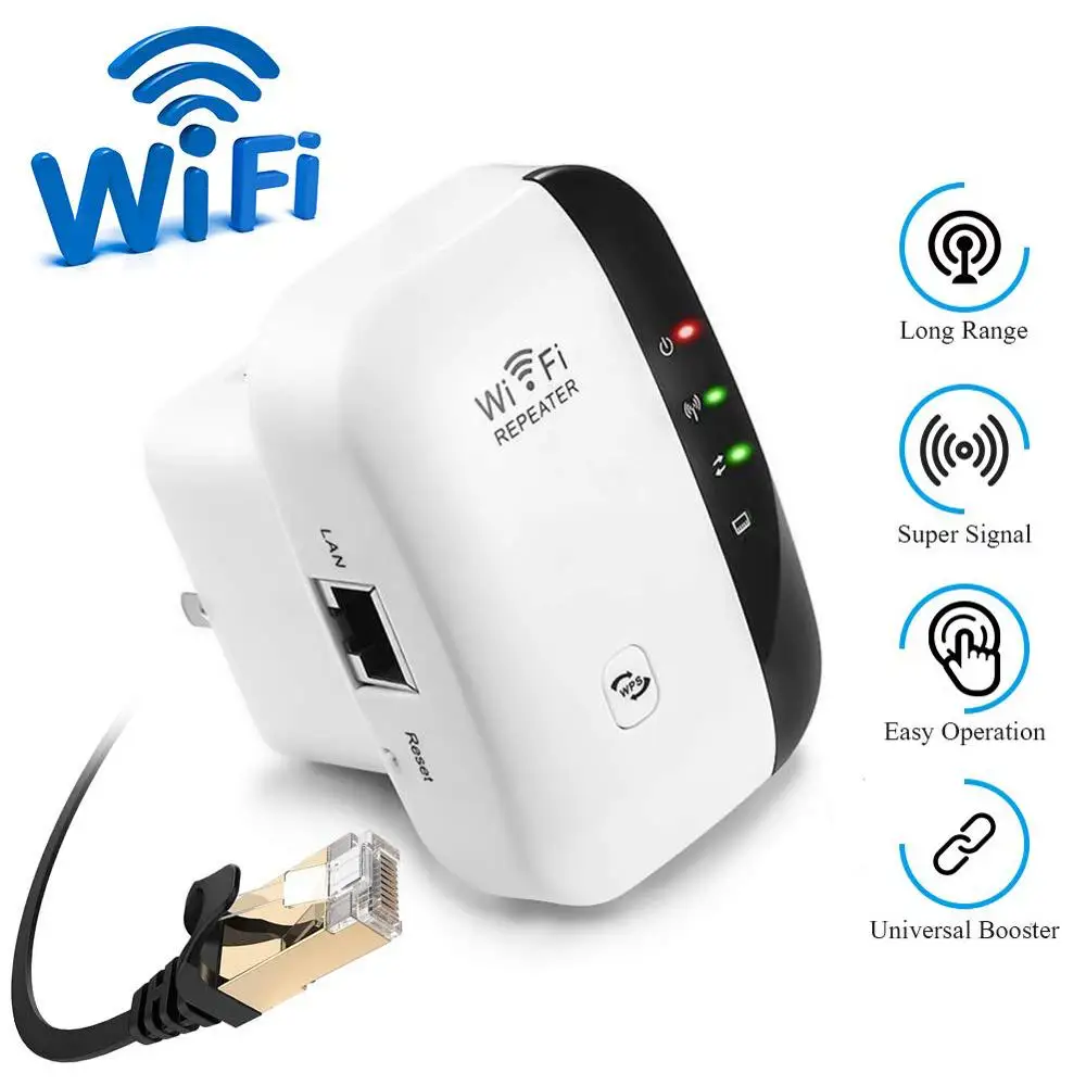 Беспроводной Wi-Fi ретранслятор 300 Мбит/с WiFi расширитель диапазона Wifi усилитель сигнала 802.11N Wi-Fi усилитель длинного диапазона репитер