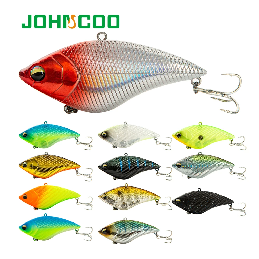 

JOHNCOO 70S Sinking Vibration Fishing Lure 14.7g Hard Artificial Bait VIB Hard Plastic Lure Winter Ice Fishing Trout Tackle