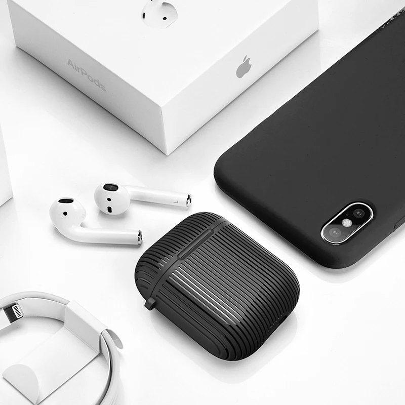 Новый Полосатый силиконовый чехол для Apple Airpods аксессуары наушников беспроводные