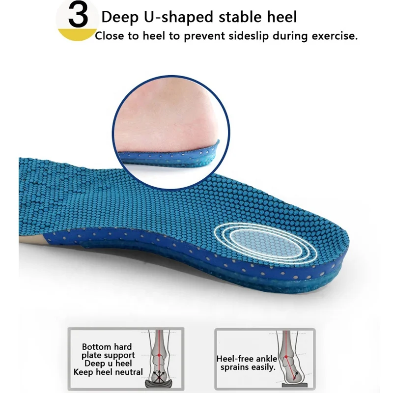 Спортивные стельки унисекс PORON дышащие впитывающие пот для бега спортивные