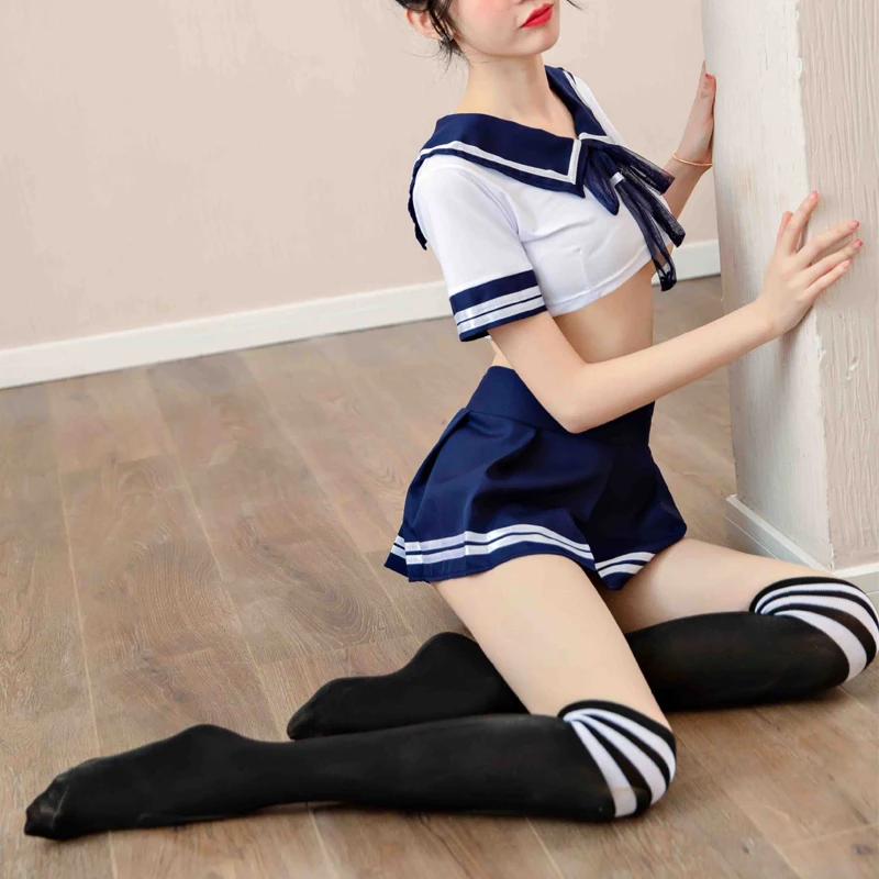 

Японский, корейский, Для женщин костюм платье белье в стиле школьницы пикантные Косплэй нижнего белья, школьная форма, мини-юбка наряд футбо...
