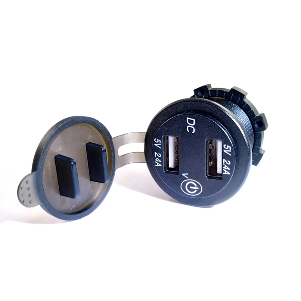 5 в 2.4A двойной USB зарядное устройство разъем светодиодный вольтметр с сенсорным управлением переключатель 60 см кабель для автомобиля лодки мотоцикла грузовика Универсальный