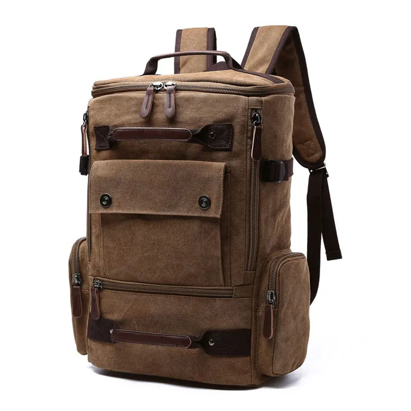 Многофункциональные холщовые дорожные рюкзаки для мужчин вместительный