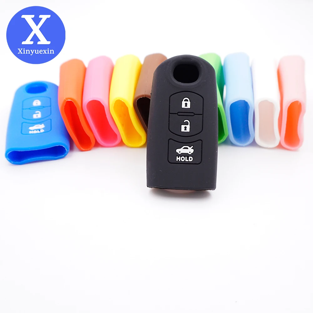 

Xinyuexin Silicone Car Key Cover Case For Mazda 2 3 6 BL BM GH GJ Atenza Axela CX-5 CX5 CX 5 CX3 CX7 CX8 CX9 MX5 ND Accessories