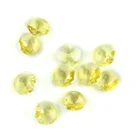 Светло-желтые Восьмиугольные бусины 14 мм с 1 отверстием2 отверстиями, хрустальные световые части лампы, бусины, компоненты ниток для дома, свадьбы и сделай сам