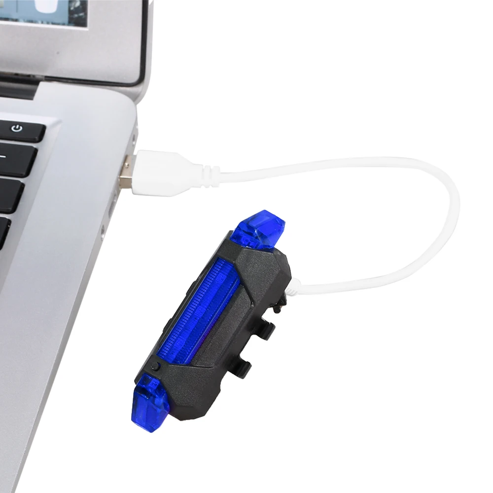 Велосипедный велосипедный светильник, Перезаряжаемый USB велосипедный задний светильник, супер яркий велосипедный задний фонарь, Предупреждение светильник, 5 светодиодный портативный велосипедный фонарь