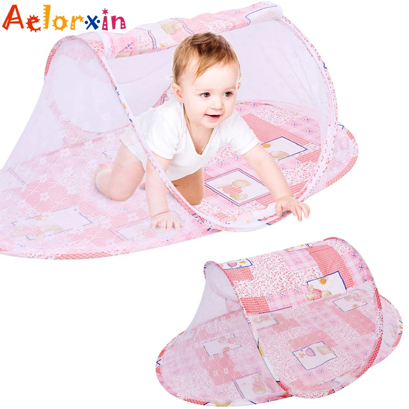 

0-3 Years Infantil Baby Folding Mosquito Nets Children Baby Bedding Mosquito Tent Girl Bedroom Canopy Decoration Baby Crib