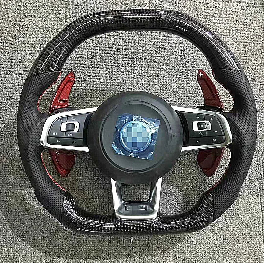 100% настоящий руль из углеродного волокна для VW Golf 7 G T I R MK7 Замена (немецкая линия