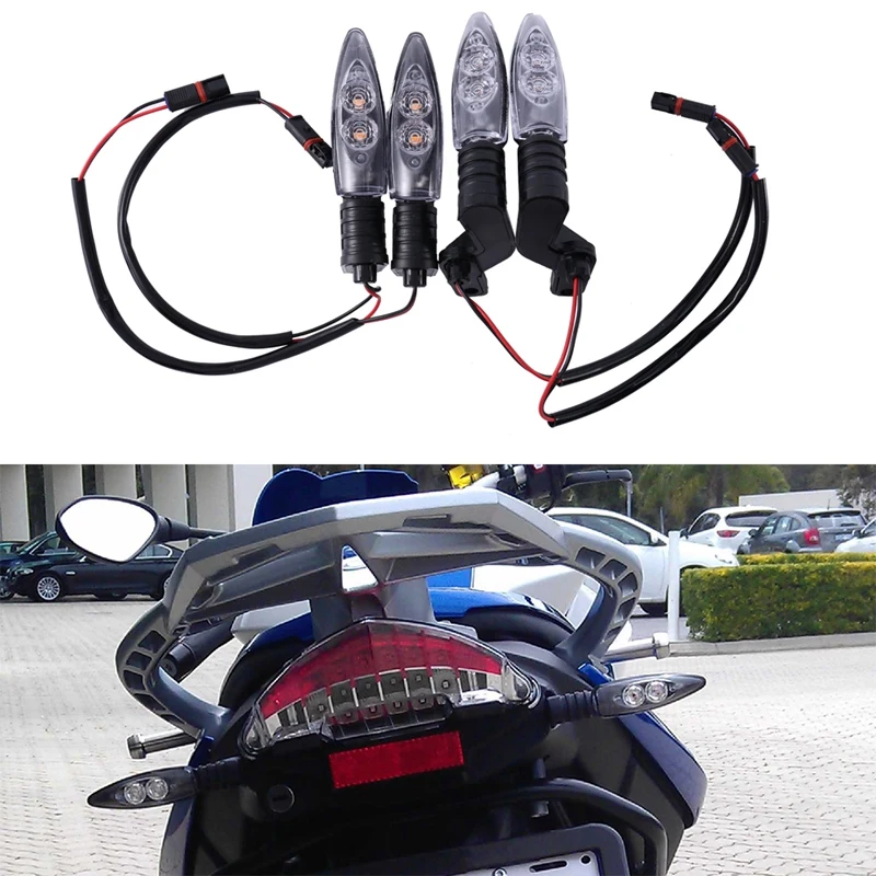 

Мотоцикл спереди и сзади светодиодный поворотник светильник дымчатые линзы Боковой индикатор для BMW S1000R S1000RR S1000XR R1200GS R1200RS