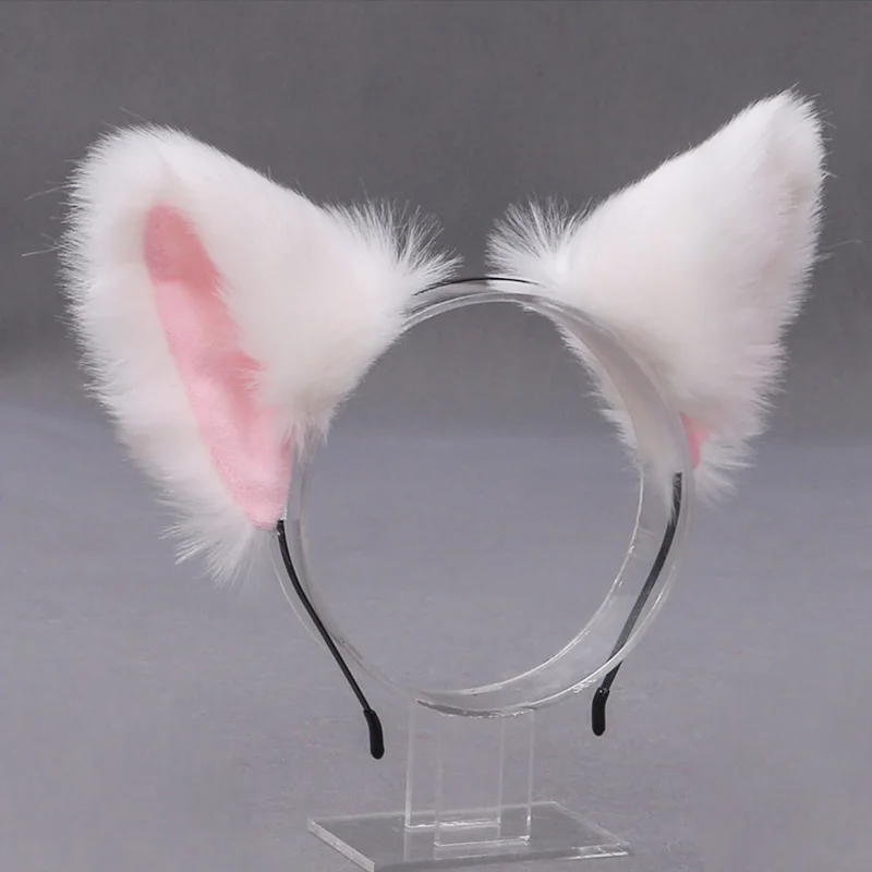 

Cute Cat Fox Faux Fur Ear Hair Hoops Party Cosplay Hairband Fur Headbands Girls Fashion Hairs Accessories Animal Ears Hair Band