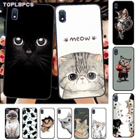 toplbpcs cat black cell phone case for samsung a10 20s 71 51 10 s 20 30 40 50 70 80 91 a30s 11 31 21