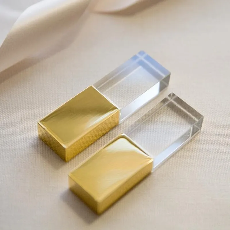 New Crystal Gold DJ Hot seller USB 2.0 Memory flash stick pen drive with box | Компьютеры и офис