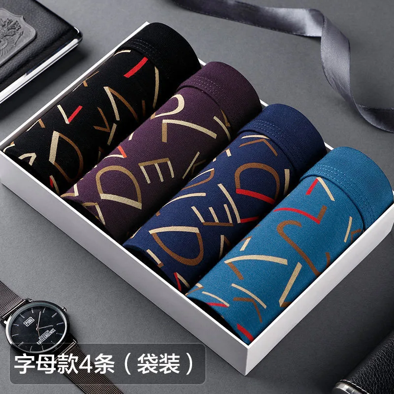 4Pcs / Mens Underwear Shorts Boxer Shorts Mens Sexy Underwear High Quality Mens Uunderwear Pure  Breathable Boxer Shorts Big siz