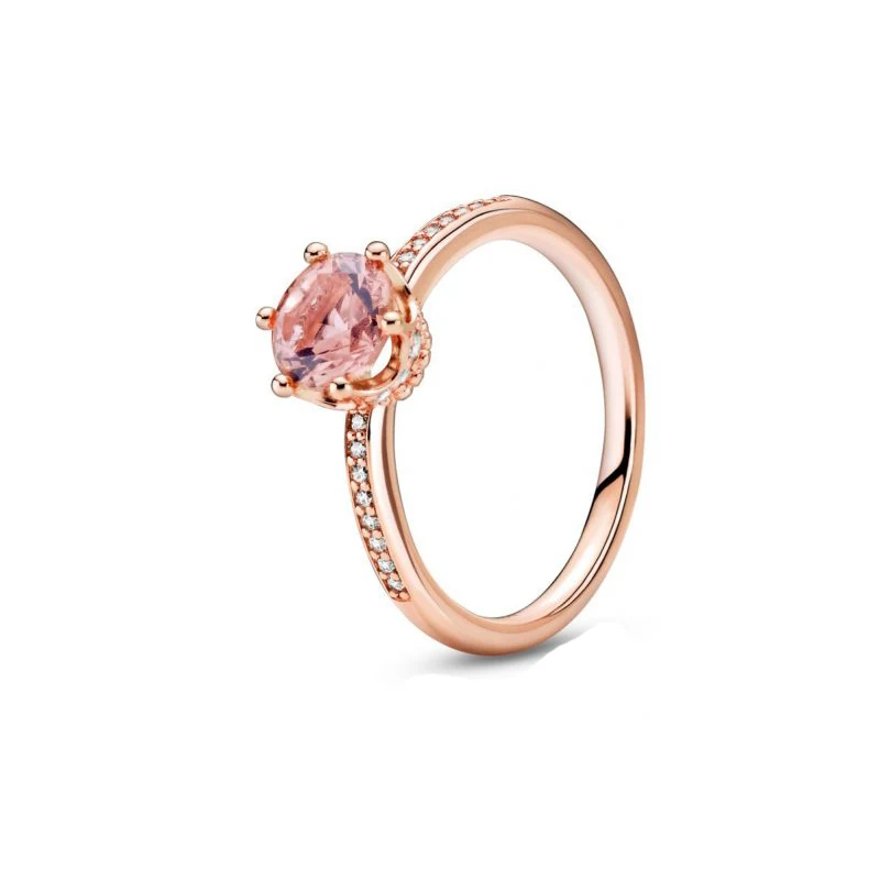 Подлинное 925 пробы серебро Розовый Блестящий кольцо для Для женщин Обручение