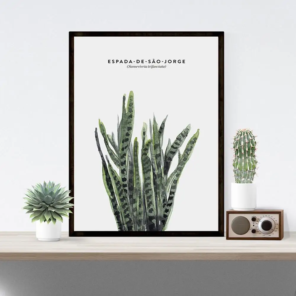 Элегантный зеленый растительный принт стильная картина украшение дома отеля