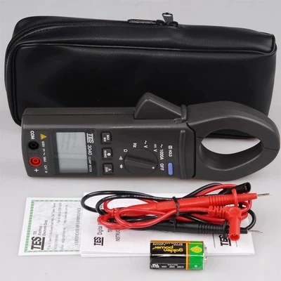 

3999 Counts 3-3/4 Digital LCD Display 600V/1000A TES-3040 AC Clamp Meter