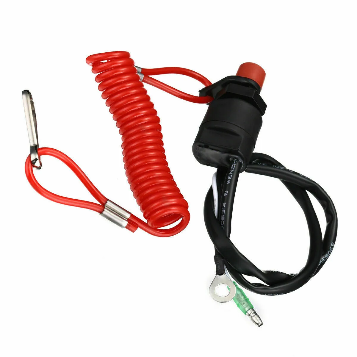 

Universal Boat Outboard Engine Motor Kill Stop Switch With Safety Tether Lanyard Motorcycle Switches