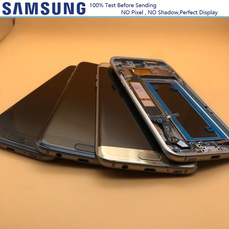 ЖК дисплей с рамкой для SAMSUNG Galaxy S7 edge G935 G935F G935FD кодирующий преобразователь