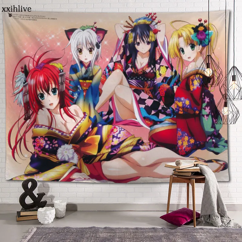 

Japanese Anime High School DxD Custom HD Tapestry For Carpet Travel Mattress Wall Carpets Art Home Decor 100x150cm,130x150cm