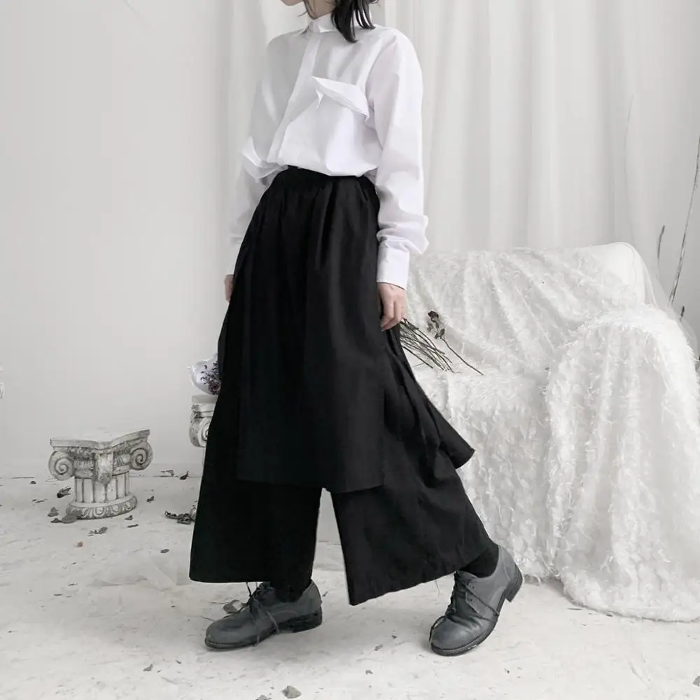 Yamamoto dark Yoji ретро Восточный нишевой дизайнер хлопок и лен леггинсы на