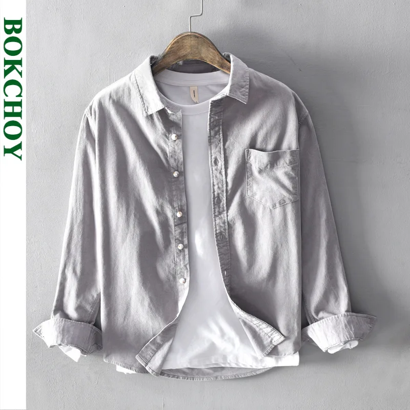 Сафари Мужская рубашка осень и зима новый стиль Вельветовая Повседневная